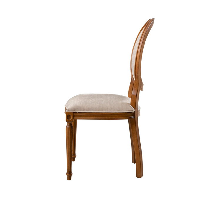Hanah Home Silla de Madera de Haya Albero42 en Nogal y Beige